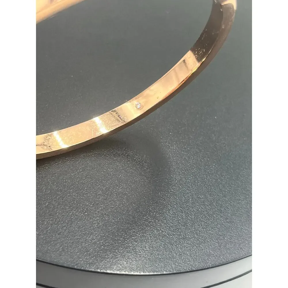 Kate‎ Spade NY Set in Stone Metal  Crystal Hinged Bangle Bracelet - Picture 11 of 14
